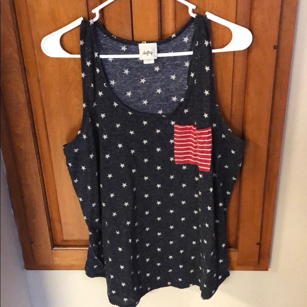 Day Trip flag tank top